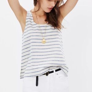 Madewell Sundown linen blend tank top XS
